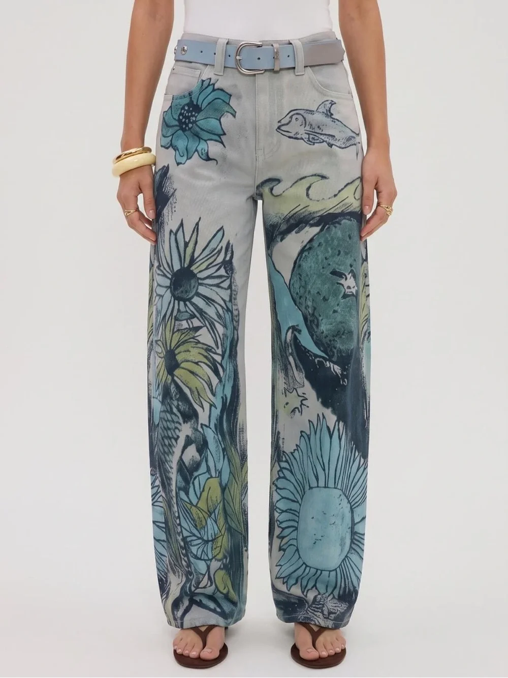 Free People Tinsley Printed Jeans